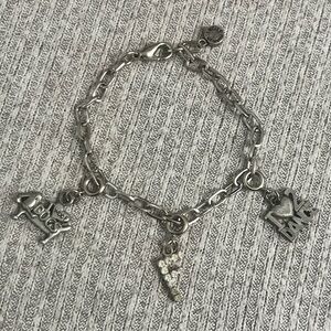 High Intencity signed silver tone chain bracelet
